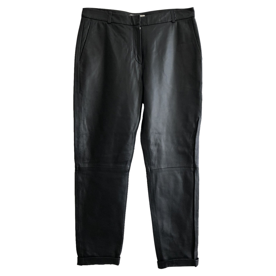 Sandro Trousers Leather in Black