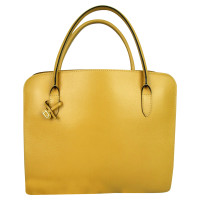 Delvaux Handtasche aus Leder in Gelb
