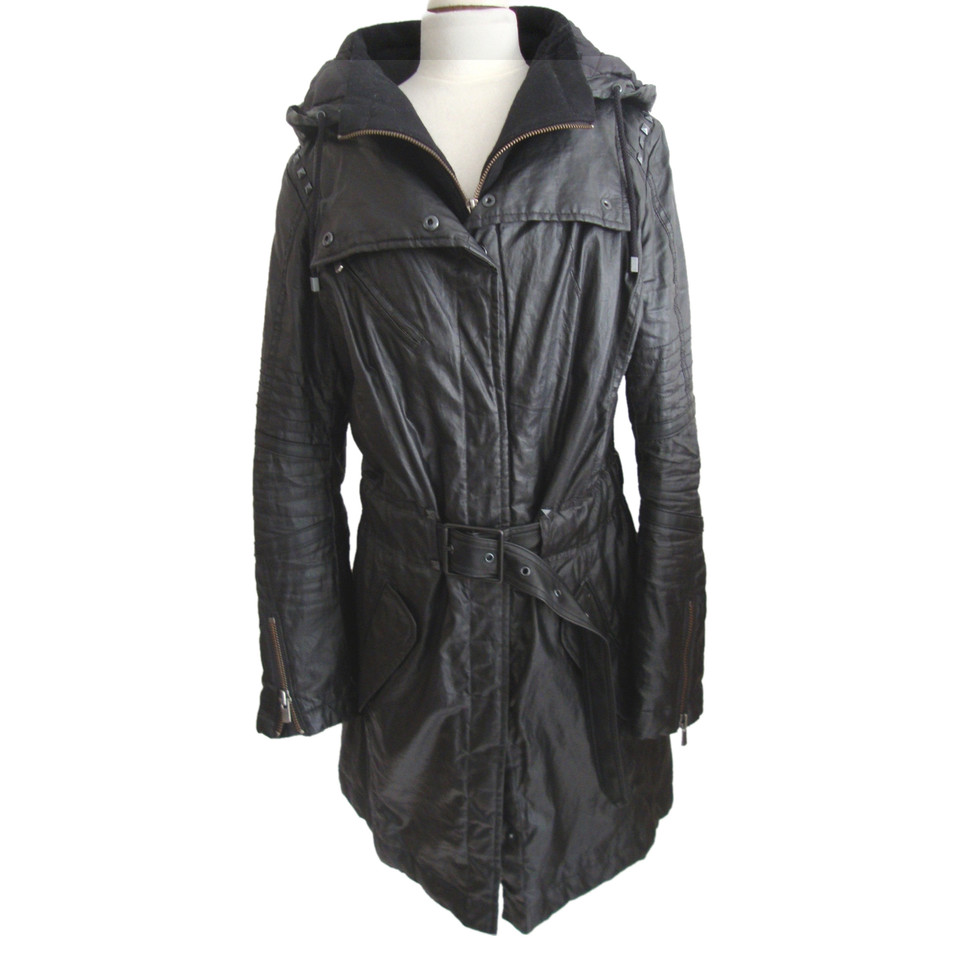 Ikks Jacke/Mantel aus Wolle in Schwarz