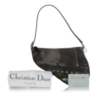 Christian Dior Borsa a tracolla in Tela in Marrone