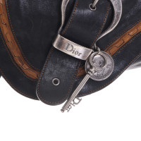 Christian Dior Gaucho Saddle Bag en Cuir en Noir