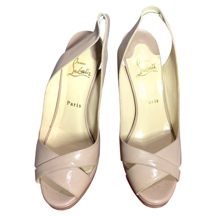 Christian Louboutin Sandals Patent leather in Nude