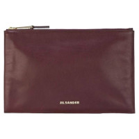 Jil Sander Pochette in Pelle in Bordeaux