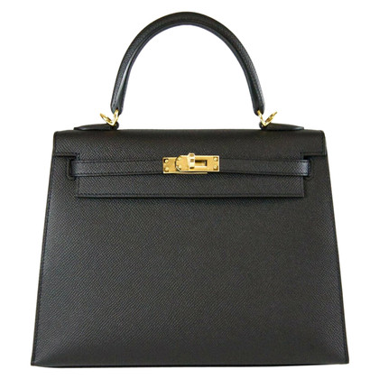 Hermès Kelly Bag 25 Leer in Zwart