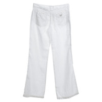 Armani Pantalon en lin en blanc