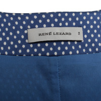 René Lezard Vestito blu con puntini bianchi