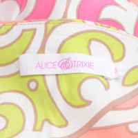 Alice &Trixie  zijden jurk in neonkleuren