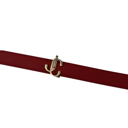 Jimmy Choo Cintura in Pelle in Rosso