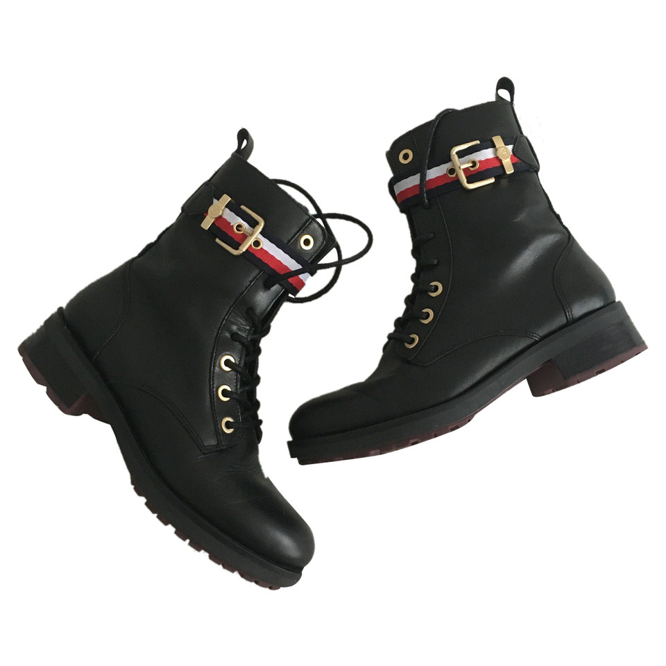 Tommy Hilfiger Boots Leather in Black