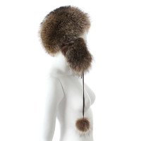 Marc Cain Fur hat with pompom