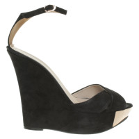 Le Silla  Wedges Suede in Black