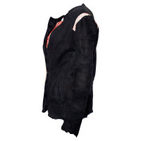 Antik Batik Jacke/Mantel aus Pelz in Schwarz