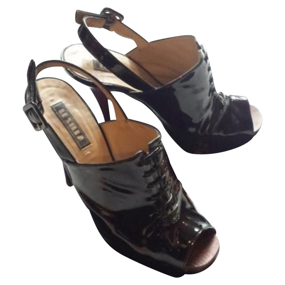 Le Silla  Sandals Patent leather in Black