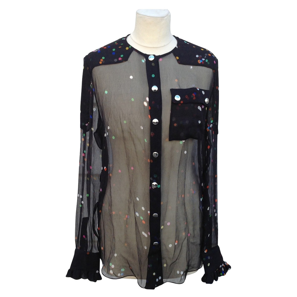 Givenchy Transparent blouse with points