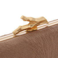 Diane Von Furstenberg clutch with pony fur