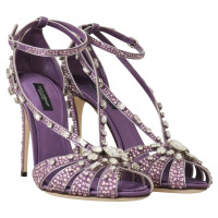 Dolce & Gabbana Sandalen Zijde in Violet