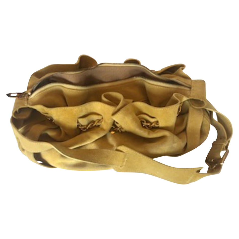 Burberry Prorsum Handtasche aus Wildleder in Gelb