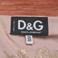 D&G Lederen jas in oranjebruin