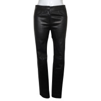 Chanel Trousers Patent leather in Black