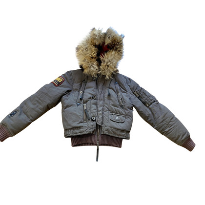 Dsquared2 Jacke/Mantel aus Baumwolle in Grau
