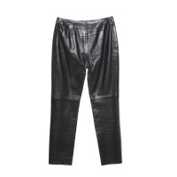 Chanel Paire de Pantalon en Cuir en Noir
