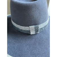 Maison Michel Hut/Mütze aus Wolle in Blau