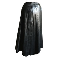 Plein Sud Leather skirt in black