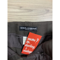 Dolce & Gabbana Paire de Pantalon en Coton en Marron