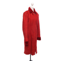 Jil Sander Jacket/Coat Leather in Red