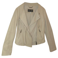 Armani Jeans Giacca/Cappotto in Pelle in Beige
