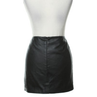 Set skirt leather in black