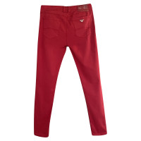 Armani Jeans Broeken Katoen in Rood