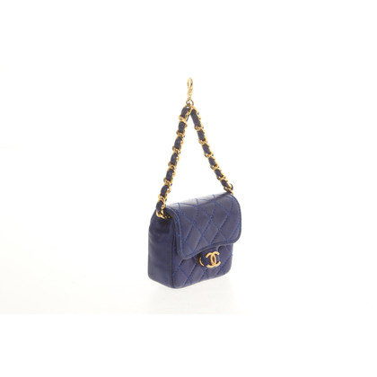 Chanel Flap Bag Mini aus Leder in Blau