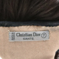 Christian Dior Handschoenen Suède in Zwart