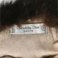 Christian Dior Guanti in Lana in Marrone