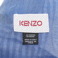 Kenzo Echarpe en bleu / blanc