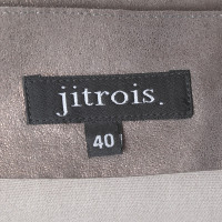 Jitrois gonna di pelle in grigio metallizzato