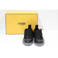 Fendi Sneaker in Tela in Nero
