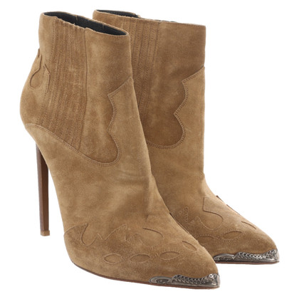 Saint Laurent Ankle boots Leather in Beige