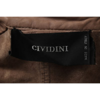 Cividini Jacke/Mantel aus Leder in Braun