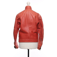 Belstaff Jacke/Mantel aus Leder in Rot