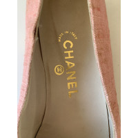 Chanel Slippers/Ballerina's Linnen in Roze