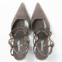 Chanel Sandals Silk in Grey