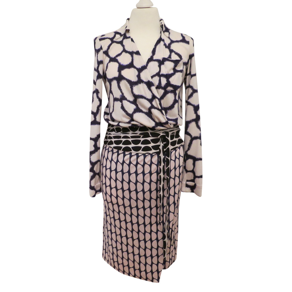 Diane Von Furstenberg patroon zijden jurk