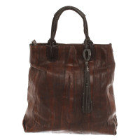 Henry Beguelin Shopper in Pelle in Marrone