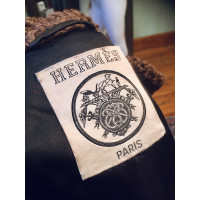 Hermès Jacke/Mantel aus Leder in Braun
