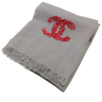 Chanel Schal/Tuch aus Wolle in Grau