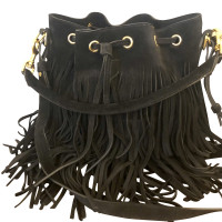 Yves Saint Laurent Tote Bag aus Wildleder in Schwarz