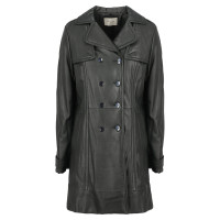 Yves Salomon Jacket/Coat Leather in Black