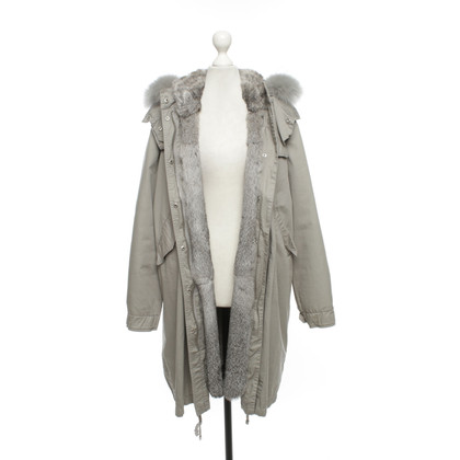 Iq Berlin Jacke/Mantel aus Baumwolle in Grau